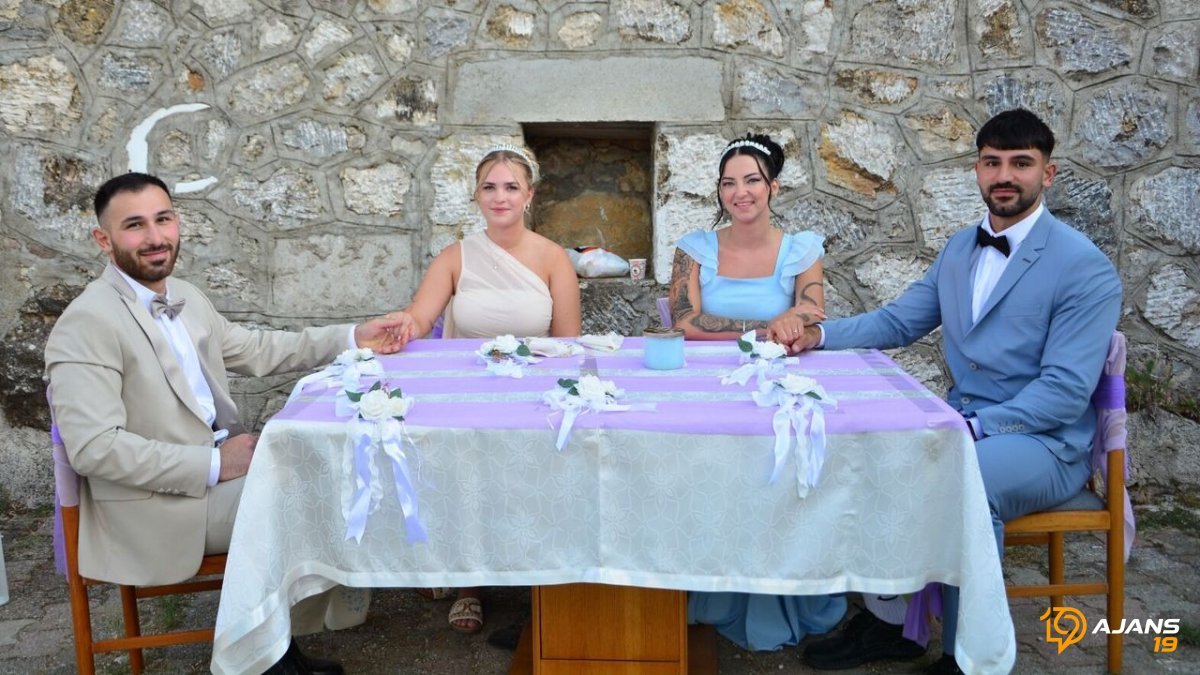 Almanya'dan Çorum'a Kavuşturan Aşk: İkiz Kardeşler, Alman Nişanlılarıyla Memlekette Unutulmaz Bir Törenle Nişanlandı!
